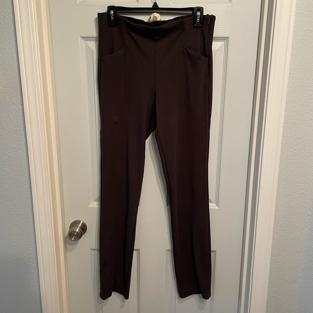 Athleta Dark Gray Pleat Front Leggings - 12 Tall